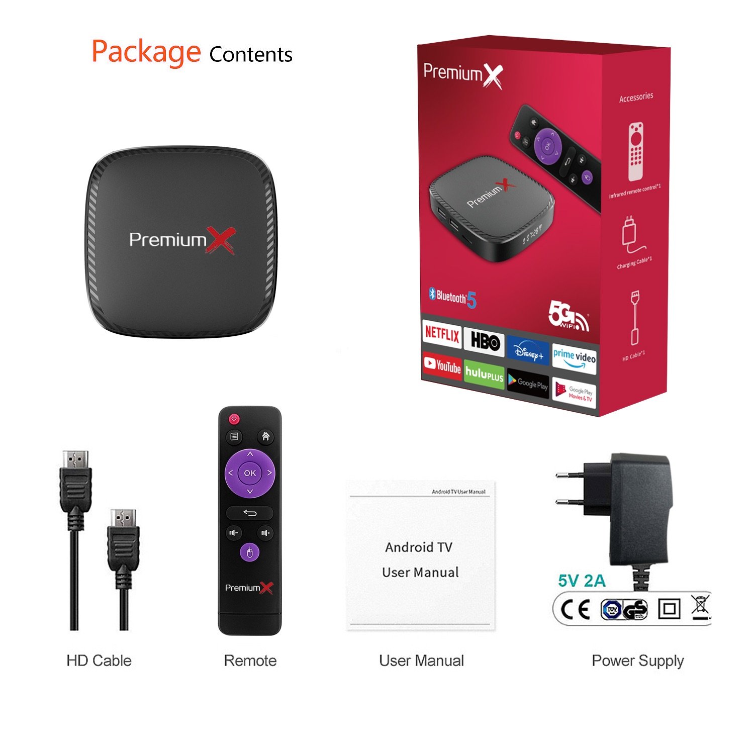 Premium X Fastest Streaming Android TV Box – Dual Remotes