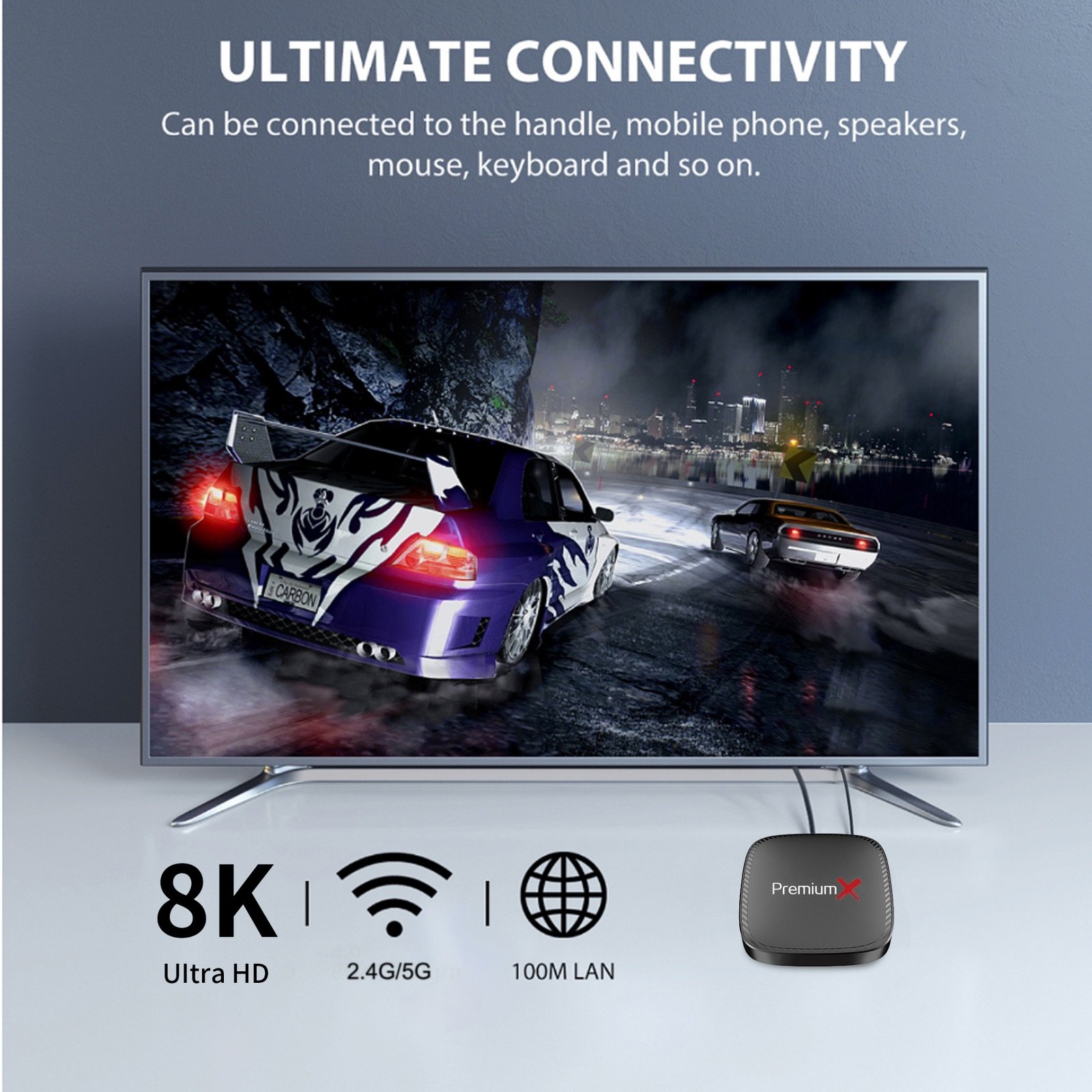 Premium X Fastest Streaming Android TV Box – Dual Remotes