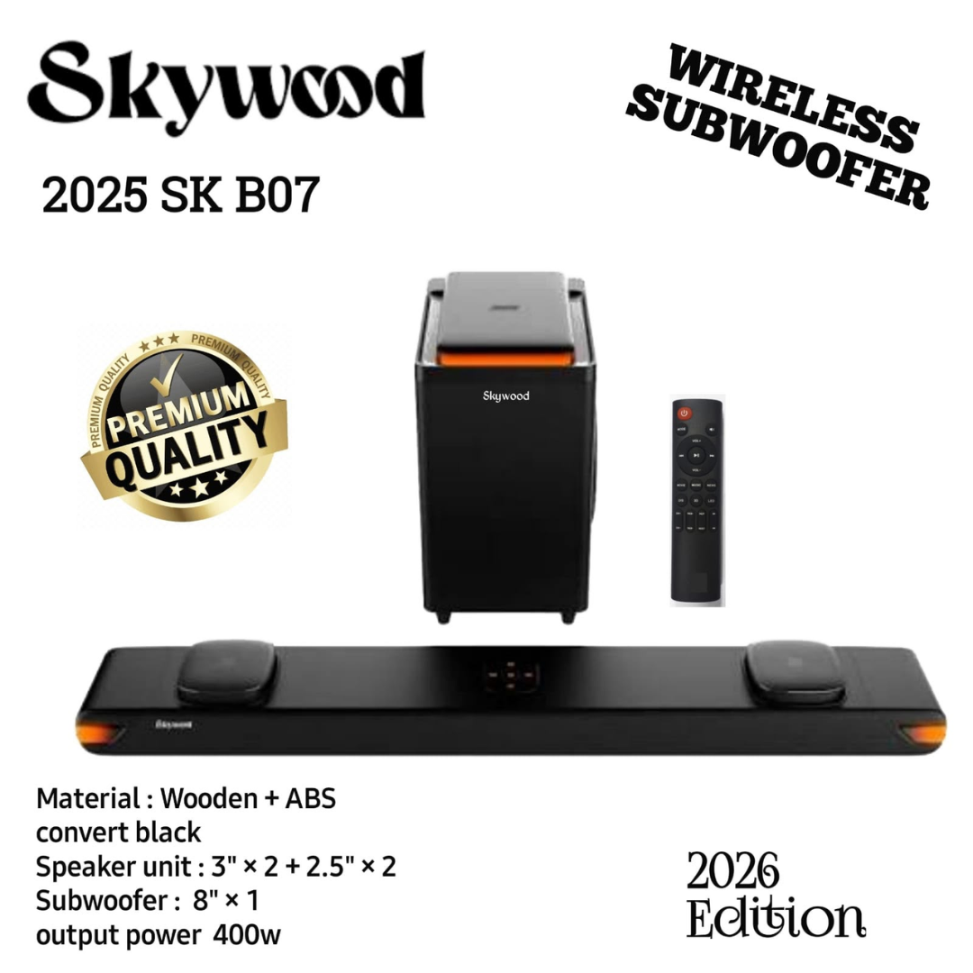 Premium Wireless Bluetooth Soundbar – High-Quality Audio, Heavy Bass & Premium Design