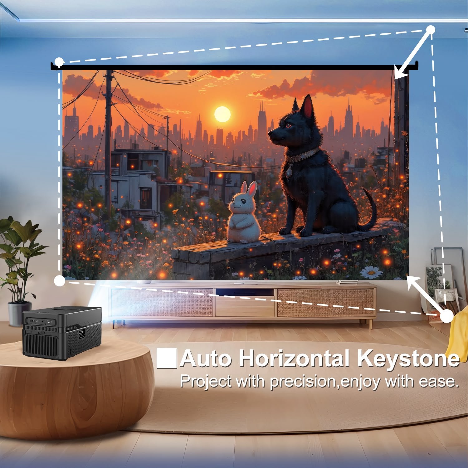 HY450 Pro 900 ANSI Android 14 4K Supported Short Throw Projector