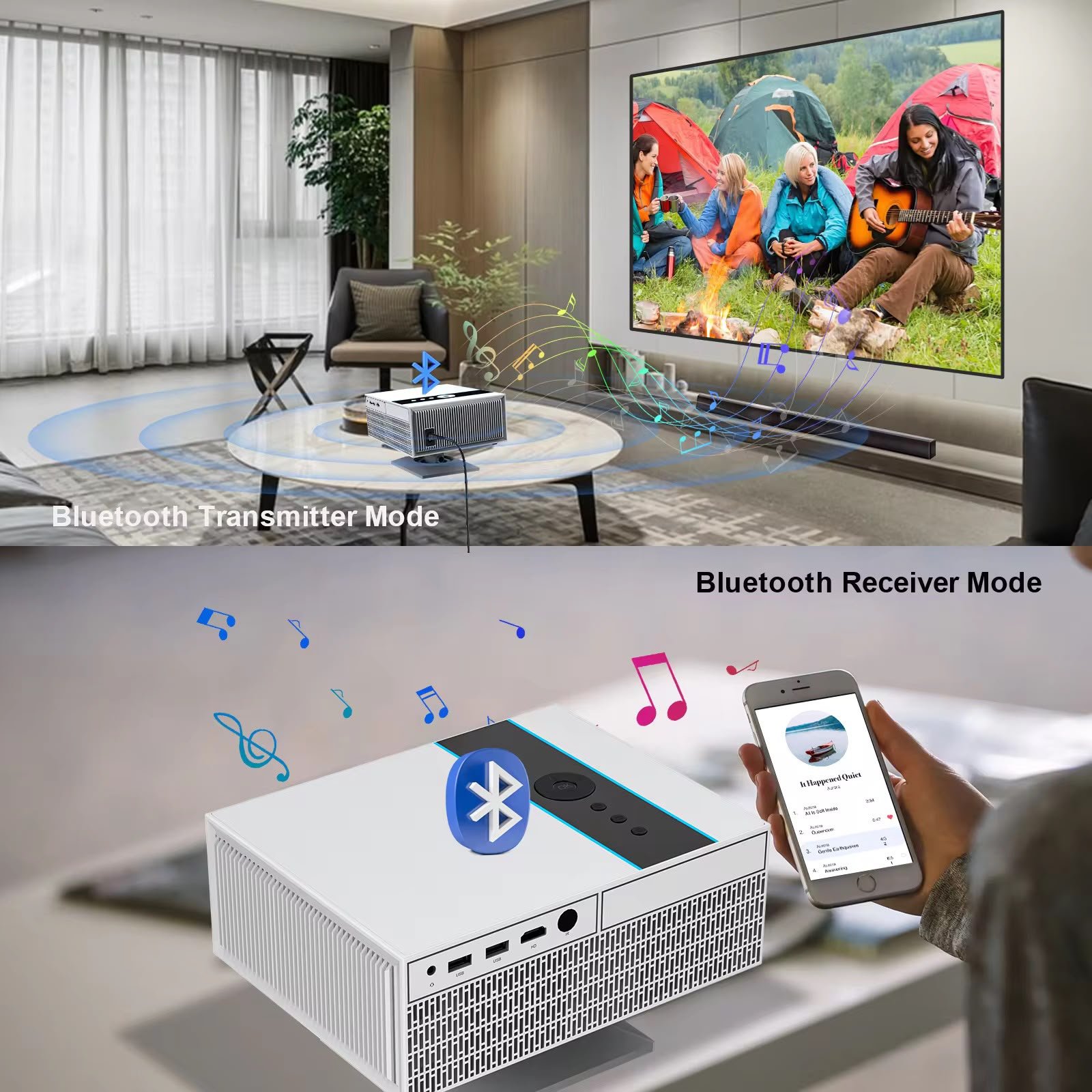 XNANO X6 Google TV Version Smart Projector – 1080P Full HD, 4K Support, Auto Focus & 700 ANSI Lumens