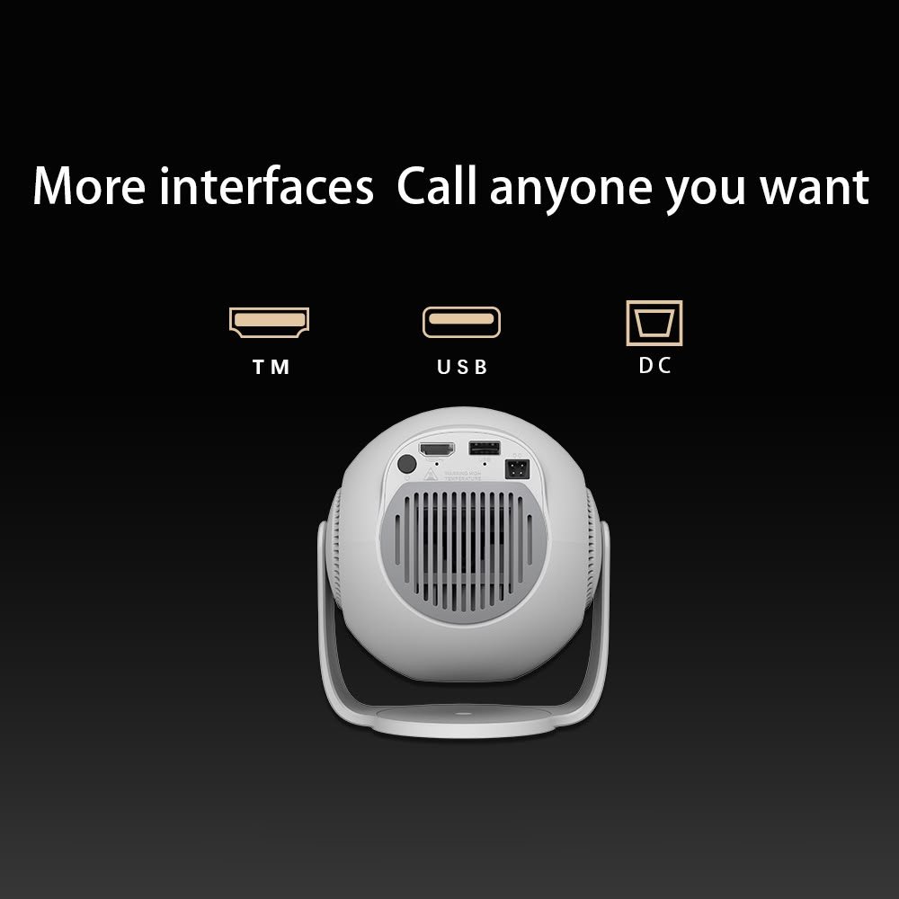 TP360 1080P Smart Projector – 450 ANSI Lumens, Android 14, WiFi 6, Bluetooth 5.4 & Portable Design
