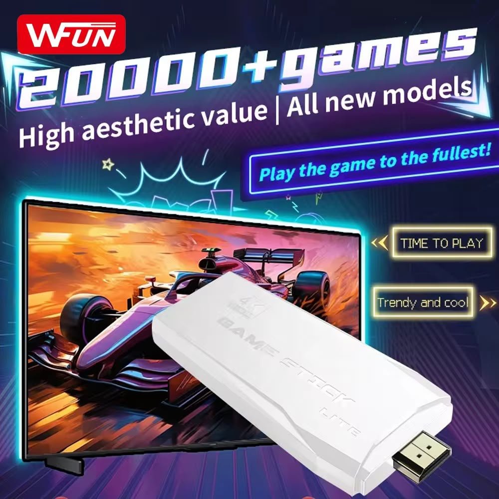 X6 Arcade Game Console 4K HD TV Game Stick with Dual Arcade Joysticks – 20,000+ Built-In Games