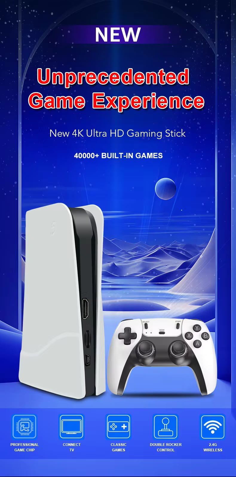 P-5 Gaming Console – 50,000+ Games, High-Quality Joysticks & Popular Classic Games