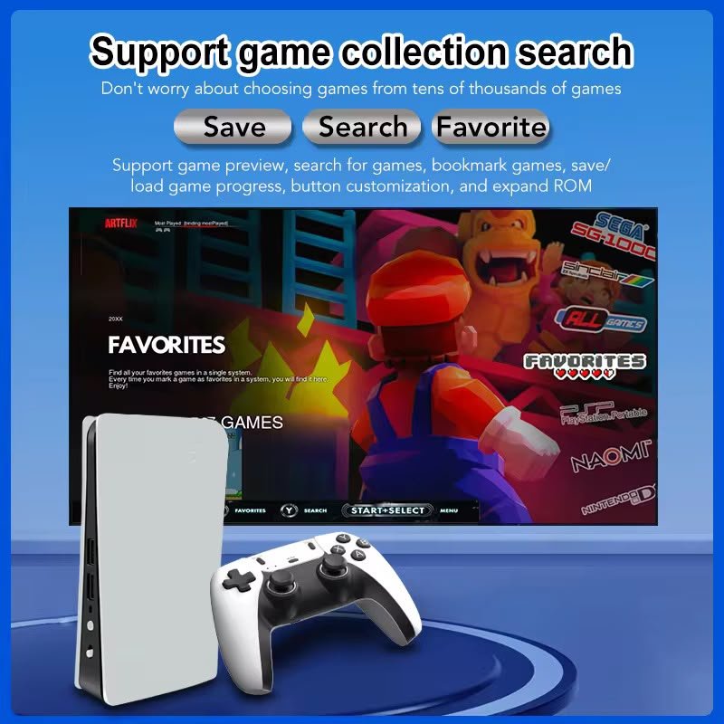 P-5 Gaming Console – 50,000+ Games, High-Quality Joysticks & Popular Classic Games