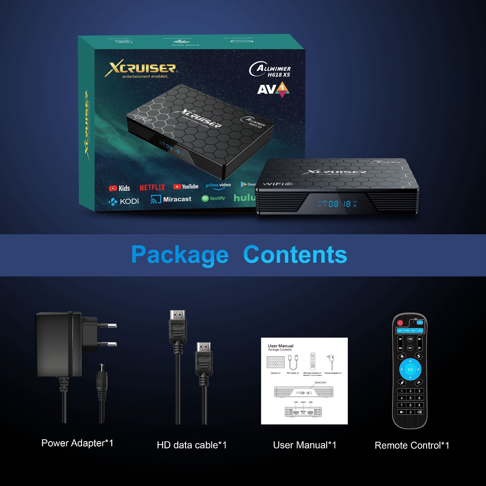 XCRUISER X5 World Android TV Box – Allwinner H618, 4K Decoding & WiFi 6E