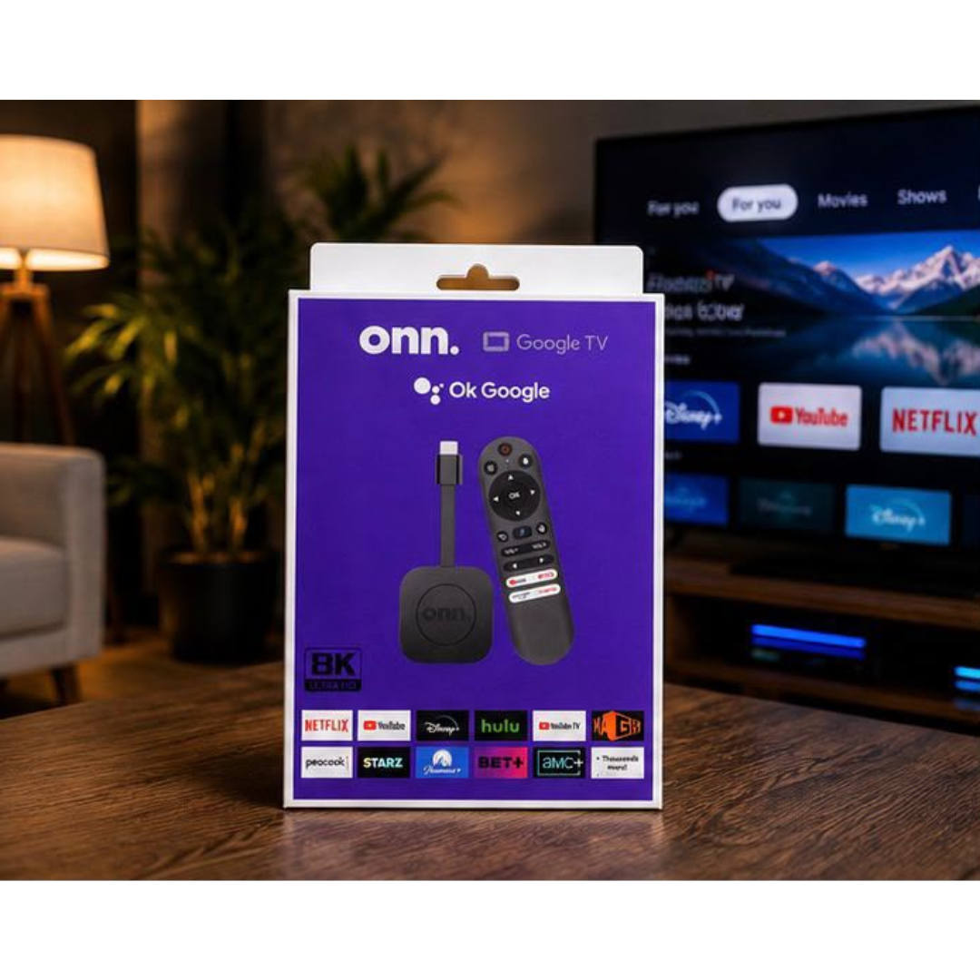 onn. 4K Google TV Streaming Stick – 4K UHD, 8GB Storage, 2GB RAM & Voice Remote