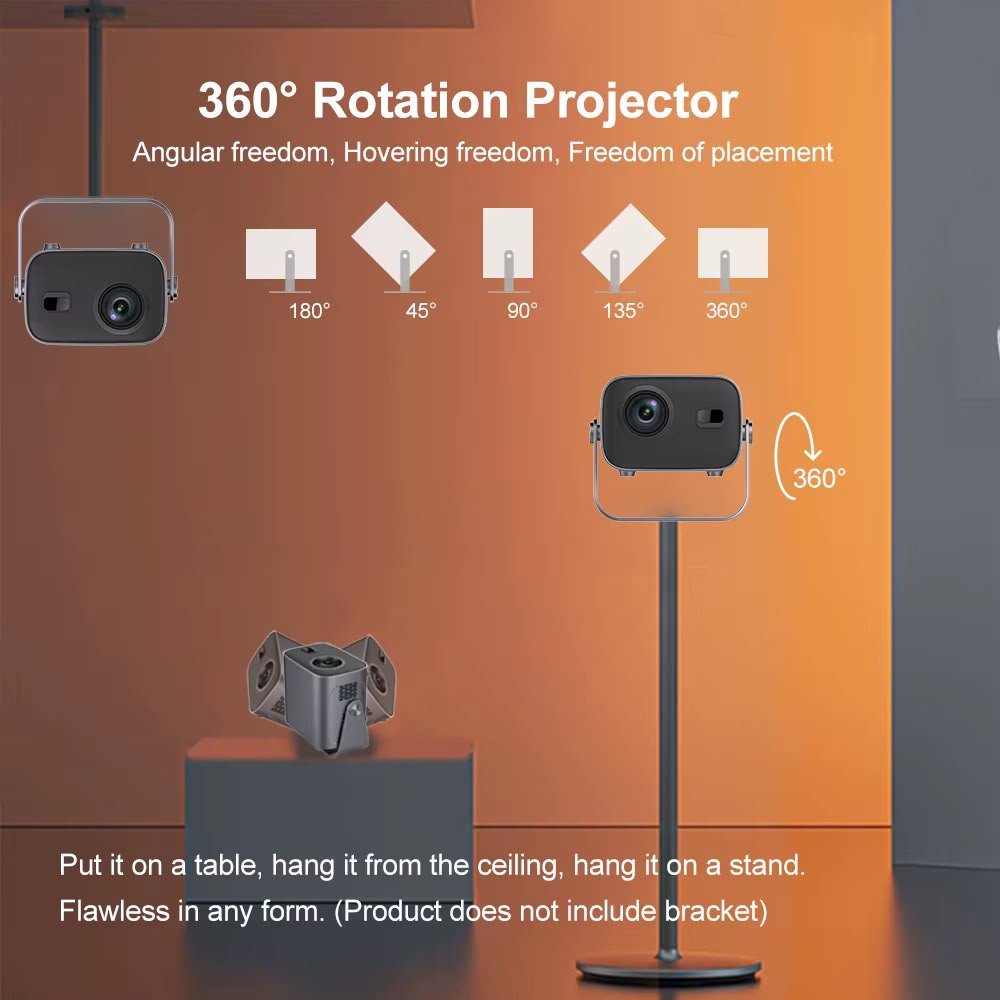 A10 Pro Android 14 Smart Projector – 1080P, 4K Decoding, Auto Focus & Obstacle Avoidance